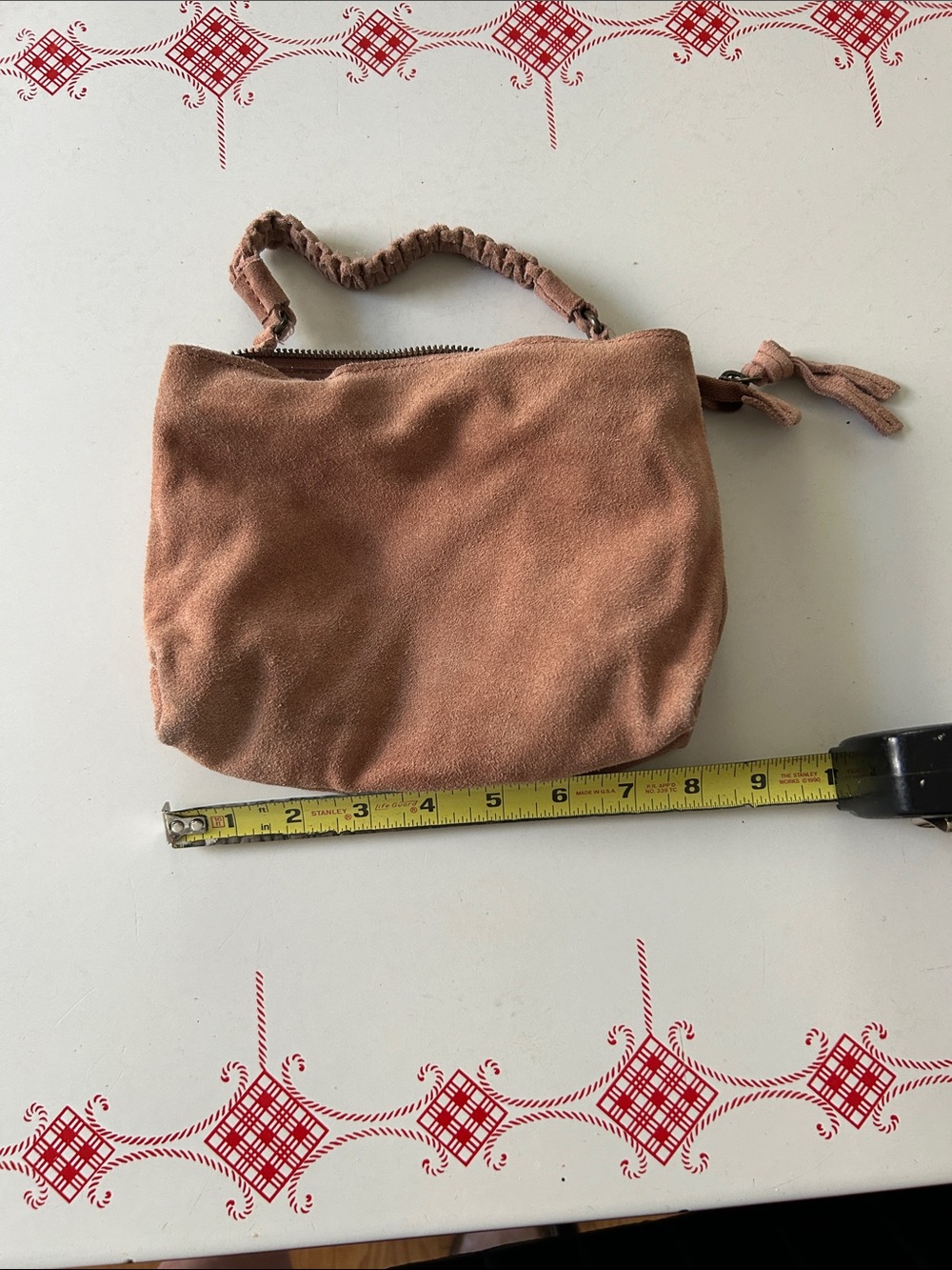 Free People Suede Wristlet in mauve